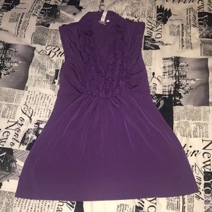 Purple tie back flowy blouse - size medium
